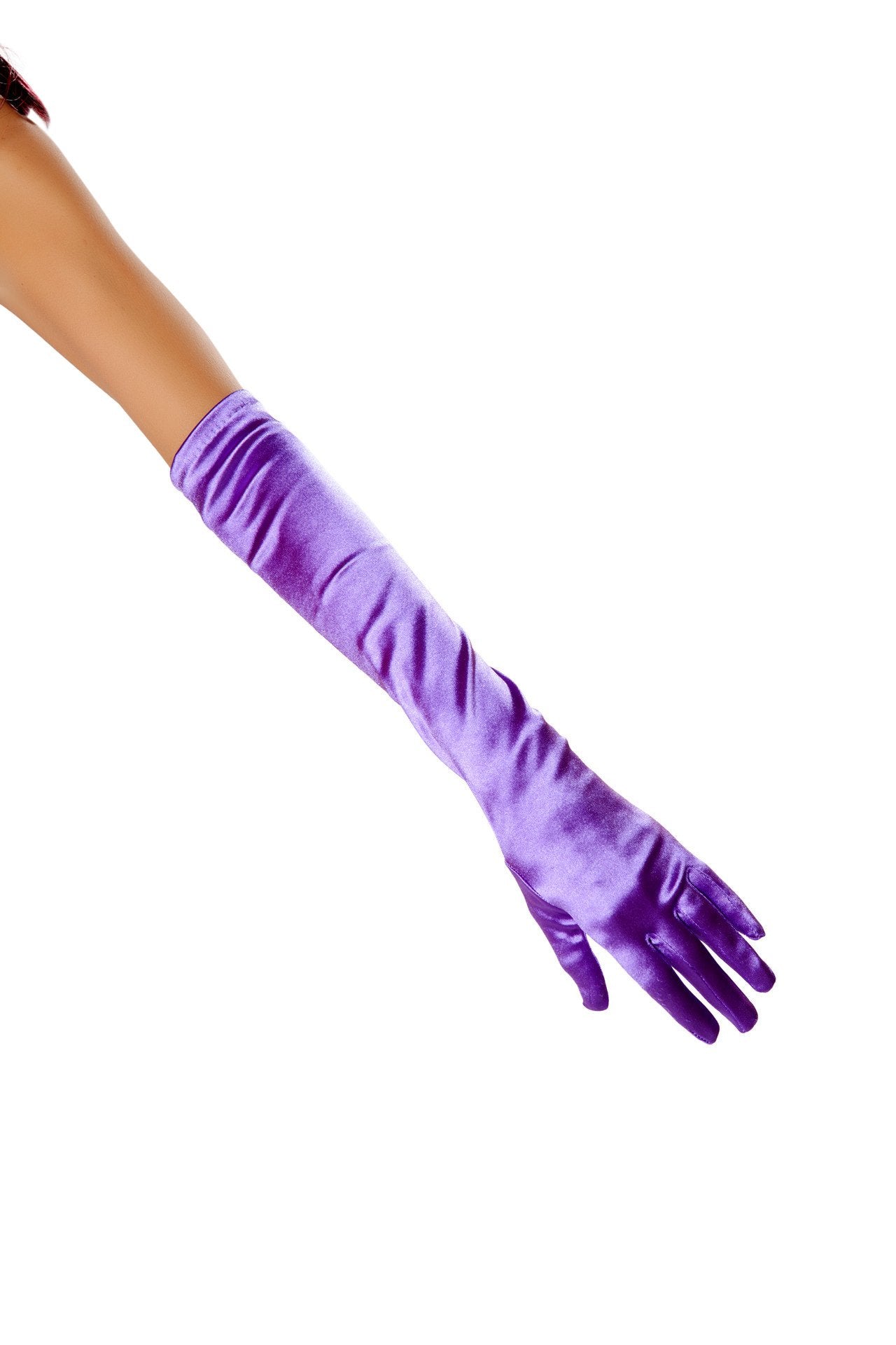 Stretch satin gloves, view 2